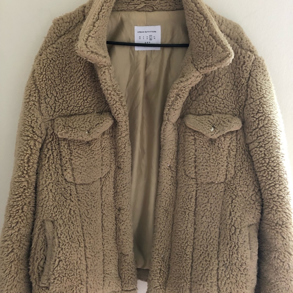 Plush coat.